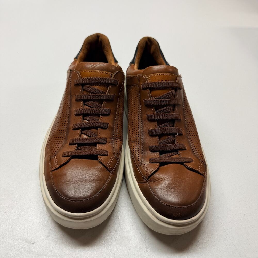Allen Edmonds "OLIVER" Men's Slip-On Stretch Lace Sneakers 7.5D Luggage Tan